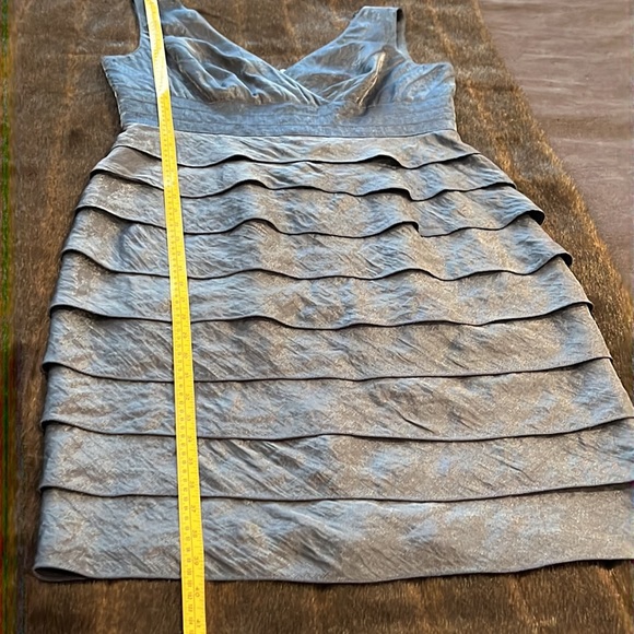 HP🎉NWOT Gorgeous Adriana Papell cocktail dress. Blue shimmer like a night sky. - Picture 10 of 14